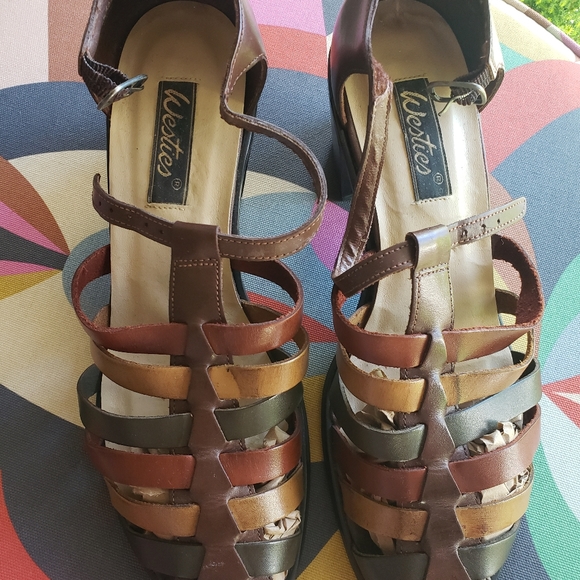 Vintage Westies Leather Upper Sandals - Picture 3 of 7